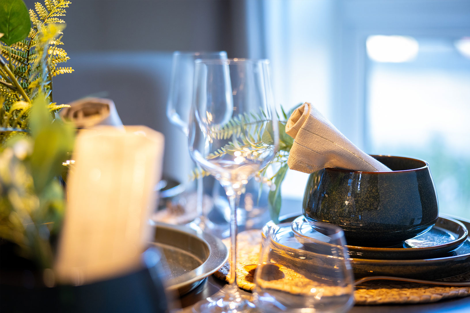 Close up image of items on a table at The Standard